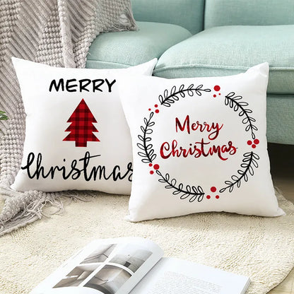 45cm Christmas Cushion Cover Navidad Merry Christmas Decorations For Home 2024 Xmas Noel Cristmas Ornaments New Year Gifts 2025