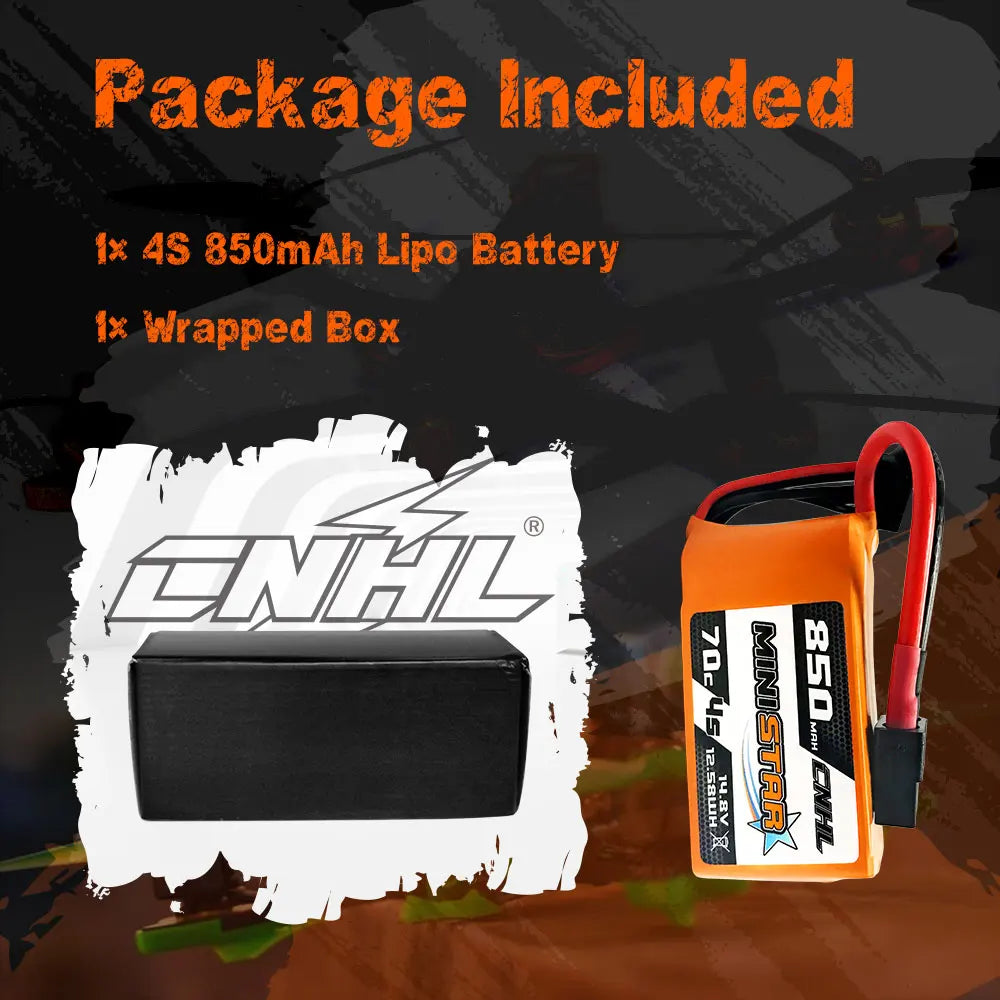 2PCS CNHL 3S 4S 11.1V 14.8V Lipo Battery 650mAh 850mAh 70C MiniStar With XT30 XT60 Plug For RC FPV Drone Quadcopter Airplane