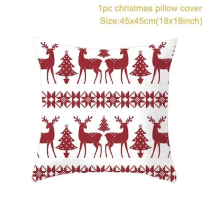 45cm Christmas Cushion Cover Navidad Merry Christmas Decorations For Home 2024 Xmas Noel Cristmas Ornaments New Year Gifts 2025