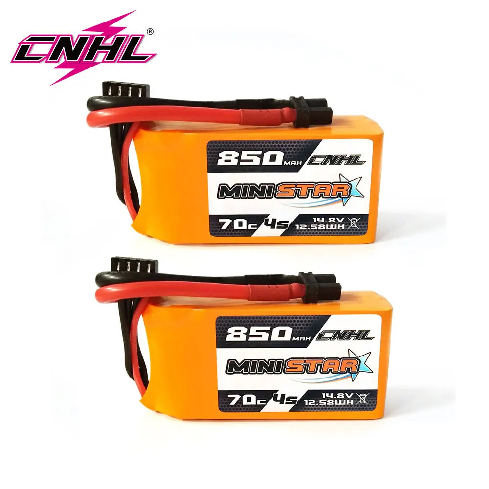 2PCS CNHL 3S 4S 11.1V 14.8V Lipo Battery 650mAh 850mAh 70C MiniStar With XT30 XT60 Plug For RC FPV Drone Quadcopter Airplane