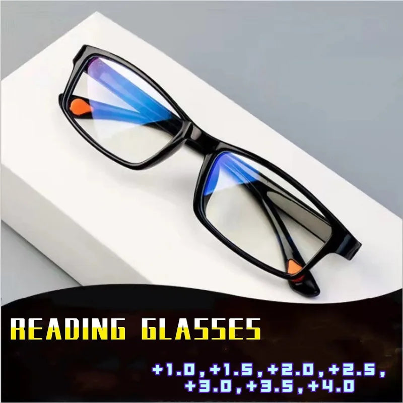 Reading Glasses +1.0~+4.0 Lightweight Anti-Blue Light Eyewear