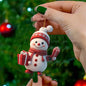 Christmas Decoration Pendant 2D Acrylic Cartoon Christmas Snowman Home Garden Christmas Tree Pendant Party Decoration Supplies