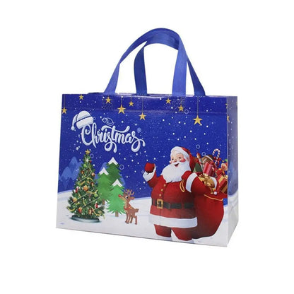 Non Woven Fabric Waterproof Gift Tote Bag Christmas Party Folding Bag Clothing Storage Bag Noel Navidad Print Package Gift Bag