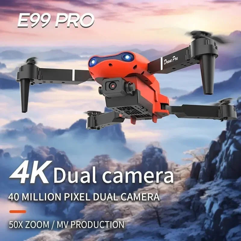 2024 E99Pro RC Drone 4K Professinal с широкоугольной HD-камерой 1080P Складной вертолет WIFI FPV Удержание высоты Подарочная игрушка