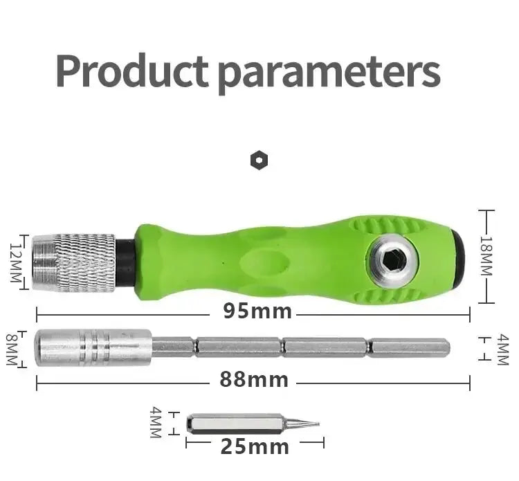 Mini 32-in-1 Precision Screwdriver Set Magnetic Phillips Bits Multifunctional Hand Repair Tool Kit for Phone Watch Glasses PC