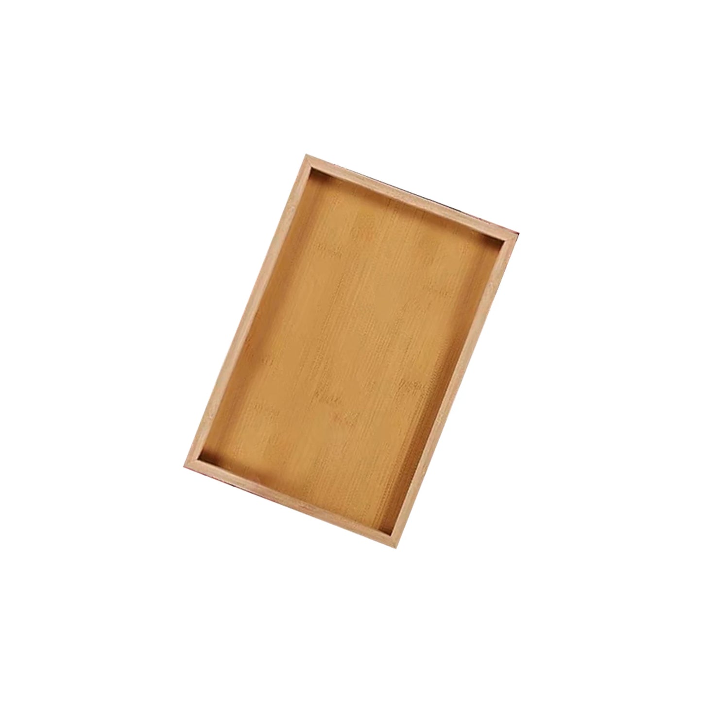 Home Bamboo Serving Tray Round Square Rectangle Breakfast Dessert Cake Tray Decorative Coffee Tea Platter Dinner Plate