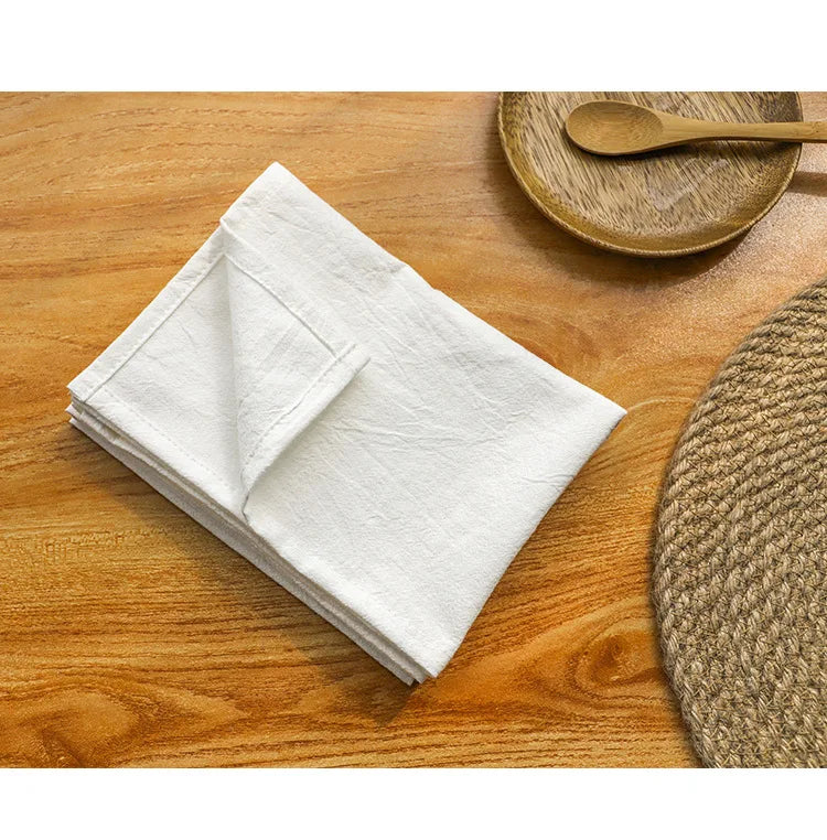 Set of 6 Cotton Cloth Napkins 30x45cm Christmas New Year Decor Fabric Serviette Kitchen Tea Towel Home Wedding Table Decoration