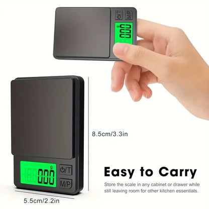 Precision Pocket Scale 1000g X 0.1g - Digital Gram Food Jewelry Ounces/Grains Scale with Backlit LCD - Mini Scale for Travel