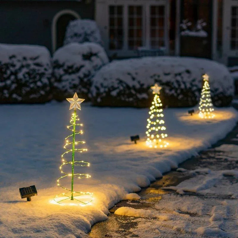 Outdoor Waterproof Solar Led Christmas Tree Decoration Solar Powered String Lights New Year 2023 Ornament Garden Decoration