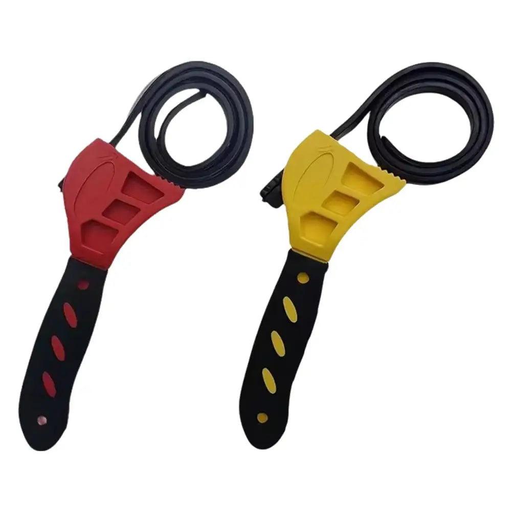 1Pc 6inch Belt Wrench Oil Filter Puller Strap Spanner Chain Wrench Strap Opener, Adjustable Disassembly Wrench Tools