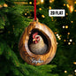 Acrylic Christmas Ornaments Cartoon Forest Animal Pendant Xmas Tree Decor Car Rearview Mirror Decoration Household Trimming