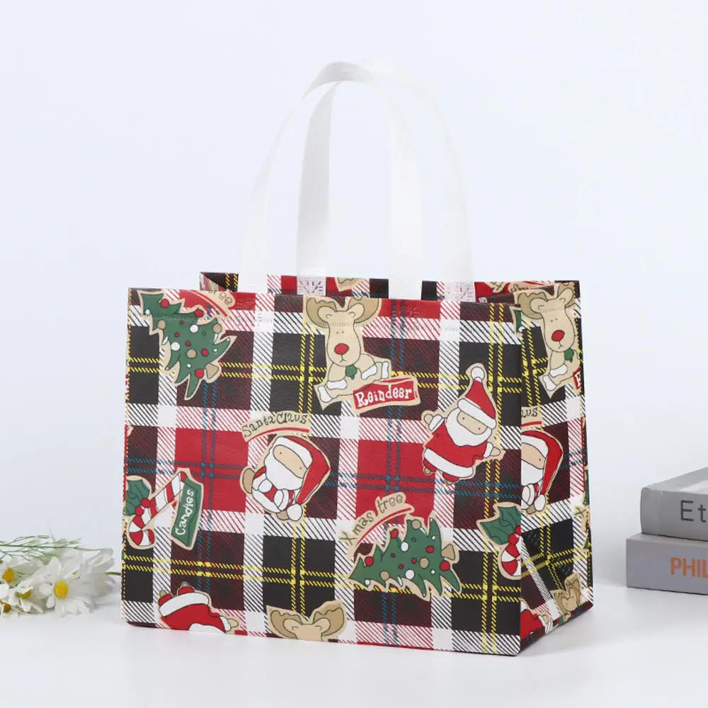 Non Woven Fabric Waterproof Gift Tote Bag Christmas Party Folding Bag Clothing Storage Bag Noel Navidad Print Package Gift Bag