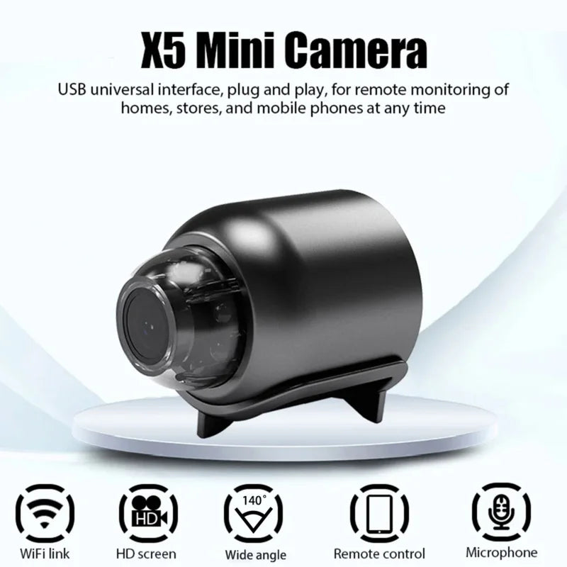 1080P HD X5 Mini WiFi камера в комплекте детектор звука для домашнего офиса 140 градусов микро-радионяня IP-камера ночного видения