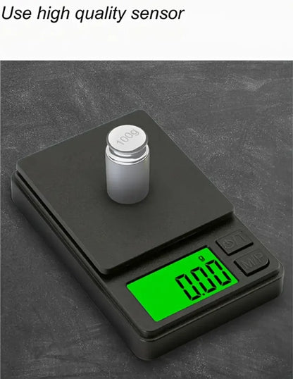 Precision Pocket Scale 1000g X 0.1g - Digital Gram Food Jewelry Ounces/Grains Scale with Backlit LCD - Mini Scale for Travel