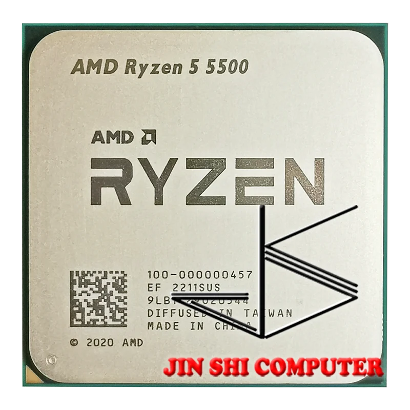 AMD Ryzen 5 5500 R5 5500 3,6 ГГц 6-ядерный 12-поточный процессор 7 нм L3 = 16 м 100-000000457 Разъем AM4 без вентилятора