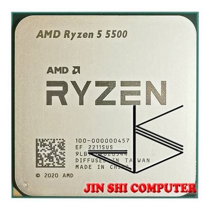 AMD Ryzen 5 5500 R5 5500 3,6 ГГц 6-ядерный 12-поточный процессор 7 нм L3 = 16 м 100-000000457 Разъем AM4 без вентилятора