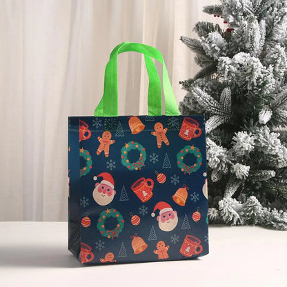 Non Woven Fabric Waterproof Gift Tote Bag Christmas Party Folding Bag Clothing Storage Bag Noel Navidad Print Package Gift Bag