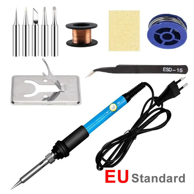 Justable Temperature Electric Soldering Iron 220V/110V 60W Electric Soldering Iron Set Welding Solder Repair Tool