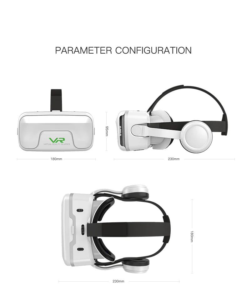 Shinecon 3D VR Glasses Virtual Reality Viar Goggles Headset Devices Smart Helmet Lenses For Cell Phone Mobile Smartphones Viewer