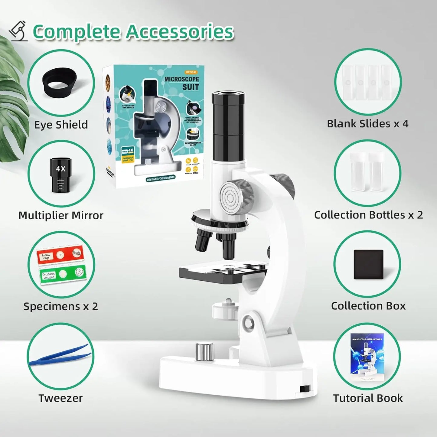 4800x HD Childrens Microscope Elementary School Children Science Experimental Biology Microscope Digital Microscope