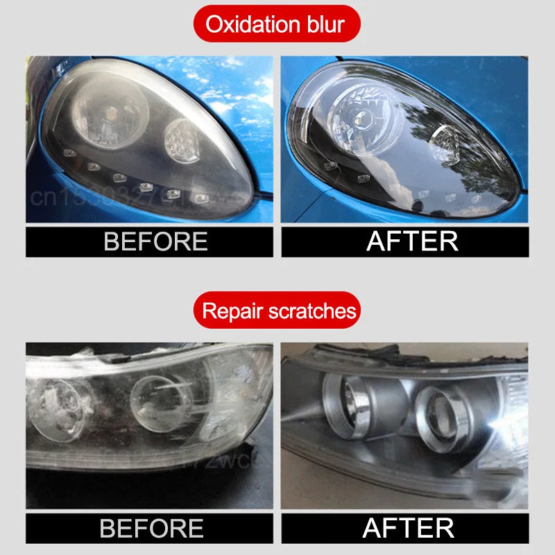 Car Headlight Polishing Agent Scratch Remover Repair Headlight Renewal Polish Liquid Headlights Restoration Kit Auto Accessories