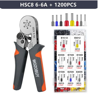 Ferrule Sleeves Terminal Crimping Tools Mini Electrical Pliers HSC8 6-4/6-6(0.25-10mm²/0.25-6mm²) Wire Connection Repair Clamp