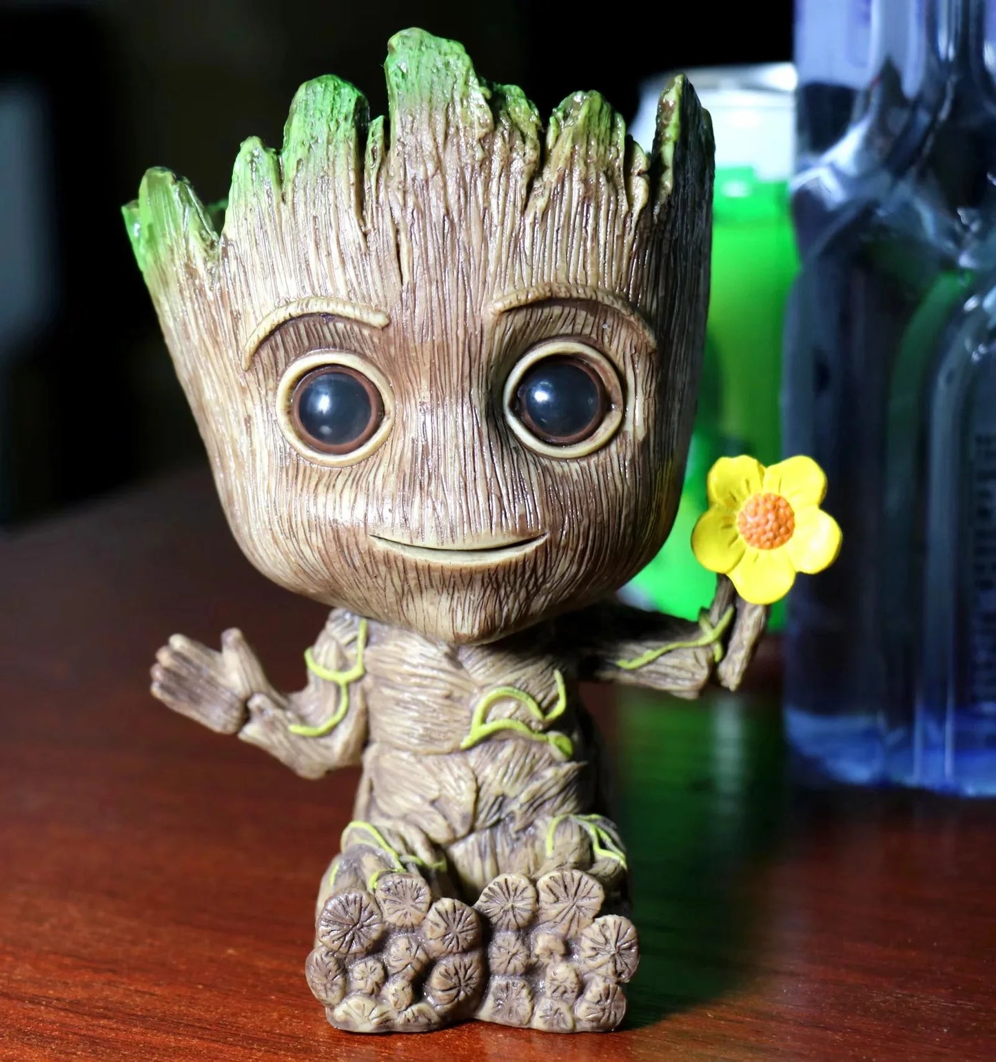 Small Cute Tree Man Groot Flowerpot Pen Pot Figure Model Toys Christmas Gifts for Kids Office Decoration