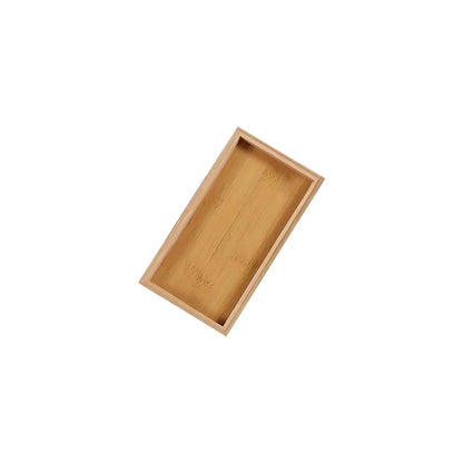 Home Bamboo Serving Tray Round Square Rectangle Breakfast Dessert Cake Tray Decorative Coffee Tea Platter Dinner Plate