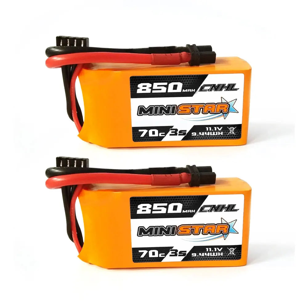 2PCS CNHL 3S 4S 11.1V 14.8V Lipo Battery 650mAh 850mAh 70C MiniStar With XT30 XT60 Plug For RC FPV Drone Quadcopter Airplane