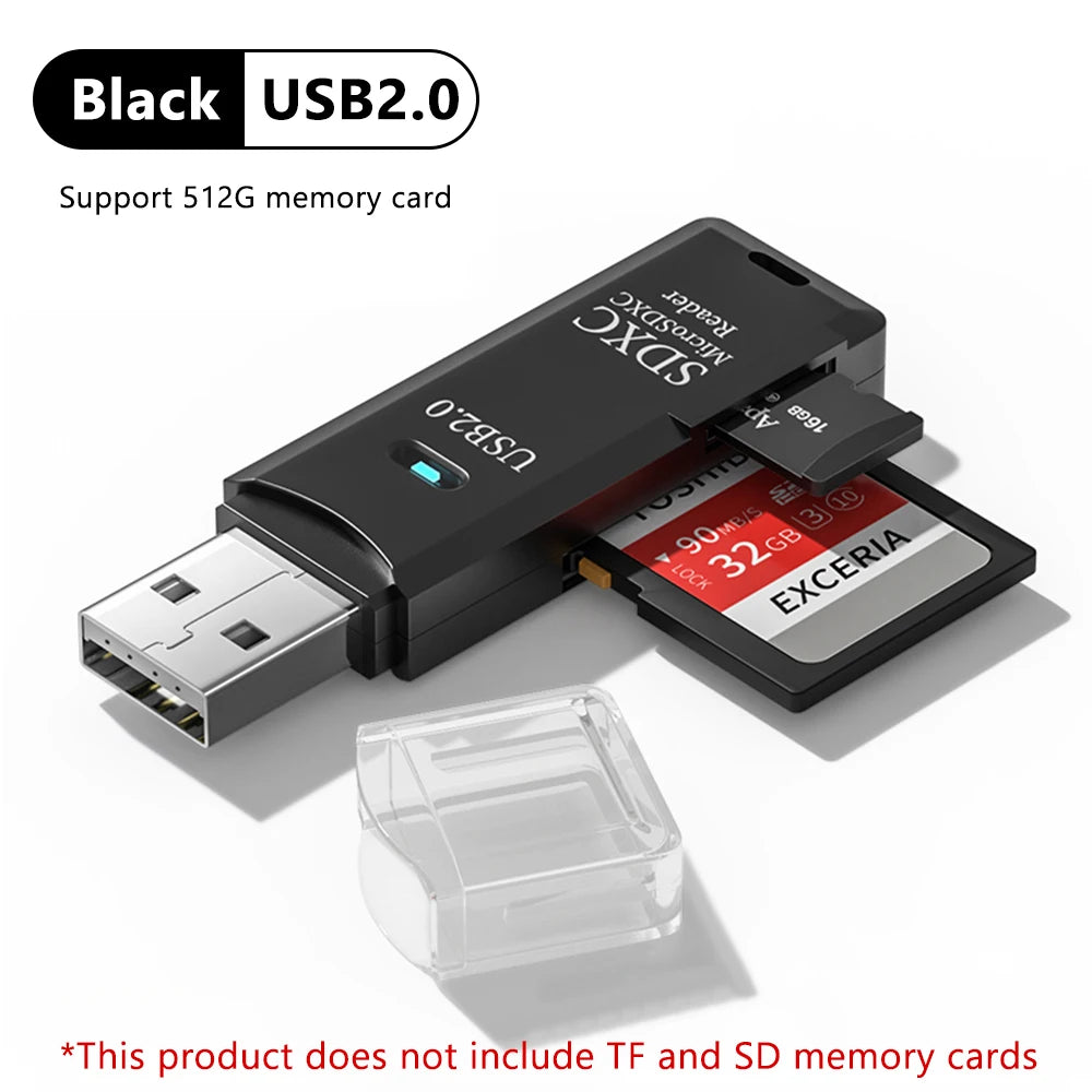 2 в 1 USB 3.0 кард-ридер Micro SD-кардридер USB-адаптер высокоскоростной кард-ридер TF карта памяти для ПК аксессуары для ноутбуков