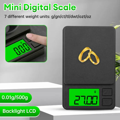 Precision Pocket Scale 1000g X 0.1g - Digital Gram Food Jewelry Ounces/Grains Scale with Backlit LCD - Mini Scale for Travel