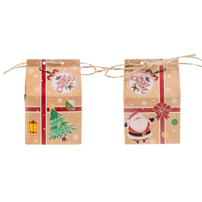 Christmas Gift Packing Bags Santa Claus Snowman Candy Cookie Box Xmas Navidad 2024 New Year Party Favor Bag Christmas Decoration