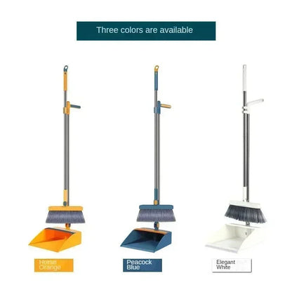 Kitchen office new folding broom dustpan set household cleaning tools non-stick hair dry wet dual-use broom folding set