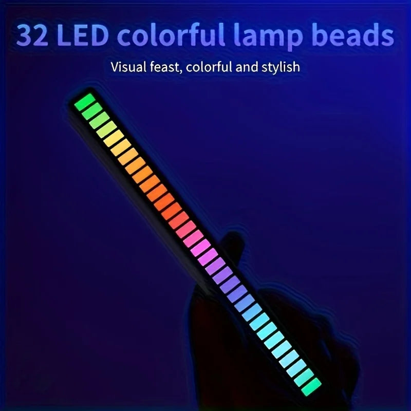 RGB Pickup Light Music Rhythm Lights Модернизированная USB перезаряжаемая модель Рождественское украшение Настольный RGB Light Bar Music Rhythm