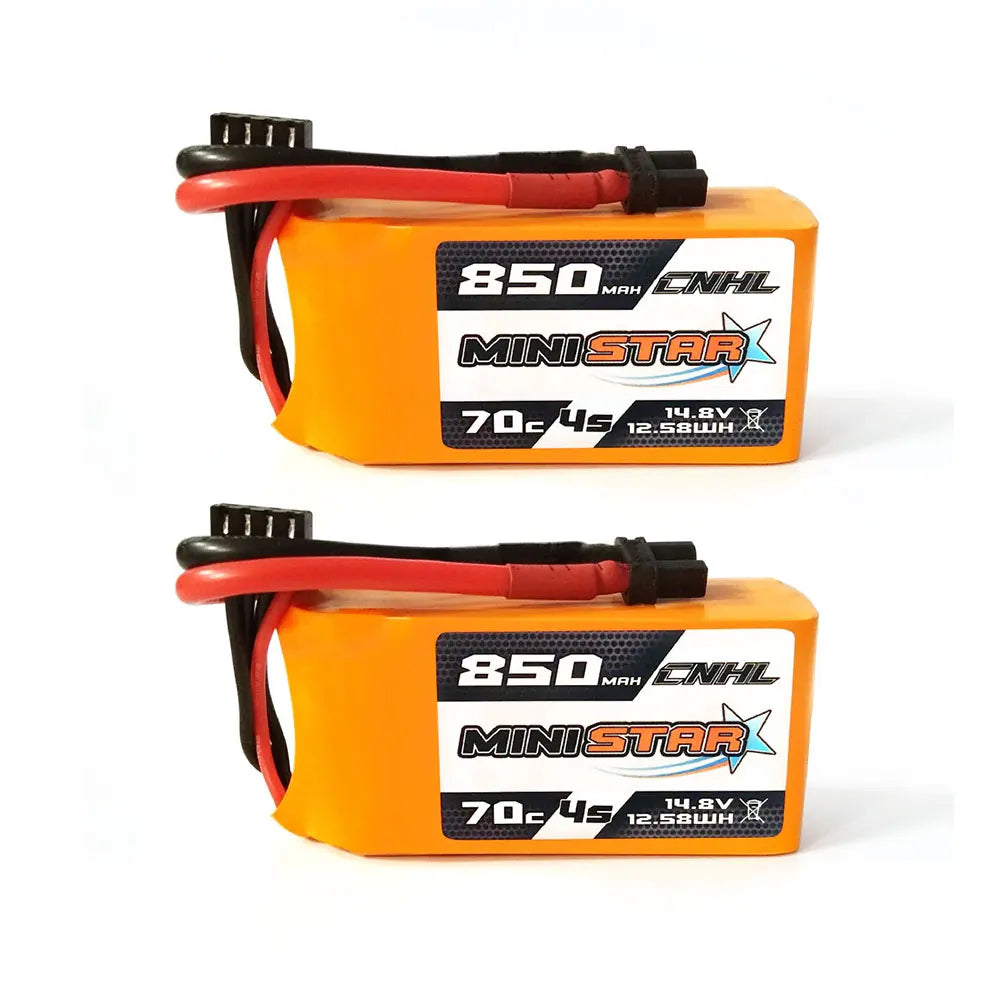 2PCS CNHL 3S 4S 11.1V 14.8V Lipo Battery 650mAh 850mAh 70C MiniStar With XT30 XT60 Plug For RC FPV Drone Quadcopter Airplane