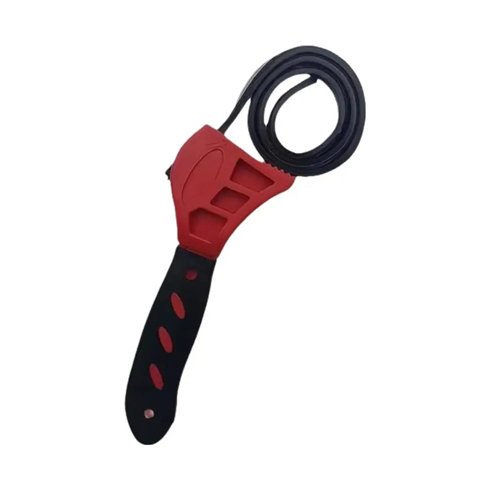 1Pc 6inch Belt Wrench Oil Filter Puller Strap Spanner Chain Wrench Strap Opener, Adjustable Disassembly Wrench Tools