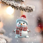 Christmas Decoration Pendant 2D Acrylic Cartoon Christmas Snowman Home Garden Christmas Tree Pendant Party Decoration Supplies