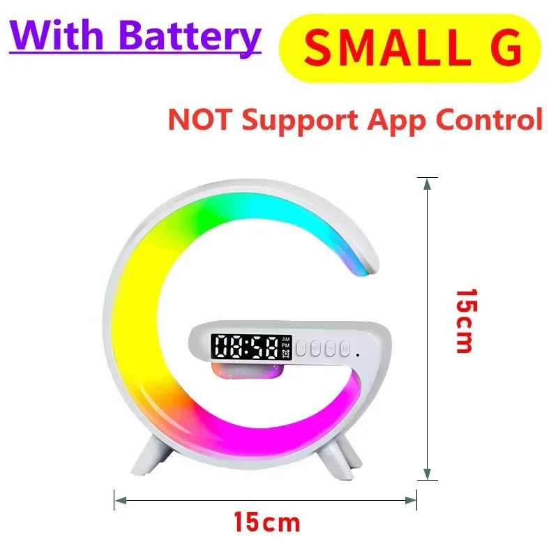 Fast Wireless Charger Pad Stand Speaker TF RGB Night Light Lamp Earphone Fast Charging Station for iPhone Samsung Xiaomi Huawei