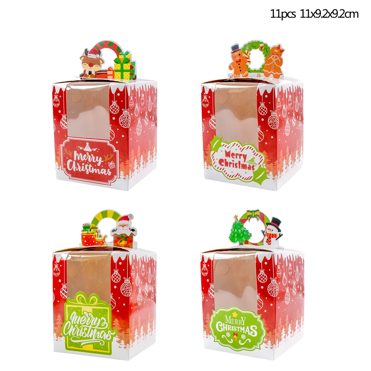 Christmas Gift Packing Bags Santa Claus Snowman Candy Cookie Box Xmas Navidad 2024 New Year Party Favor Bag Christmas Decoration