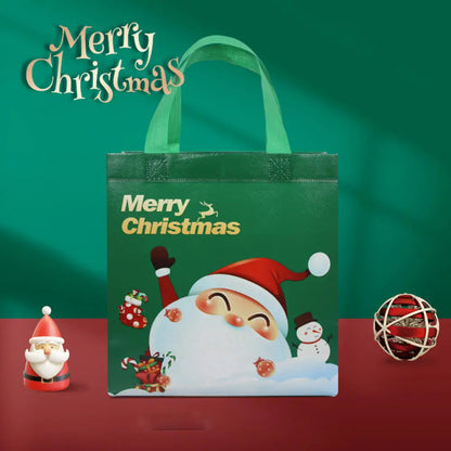 Non Woven Fabric Waterproof Gift Tote Bag Christmas Party Folding Bag Clothing Storage Bag Noel Navidad Print Package Gift Bag