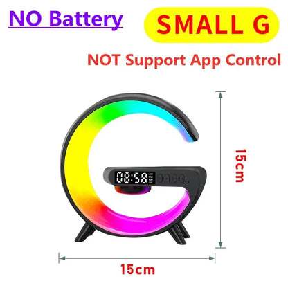 Fast Wireless Charger Pad Stand Speaker TF RGB Night Light Lamp Earphone Fast Charging Station for iPhone Samsung Xiaomi Huawei