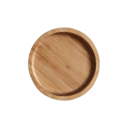 Home Bamboo Serving Tray Round Square Rectangle Breakfast Dessert Cake Tray Decorative Coffee Tea Platter Dinner Plate