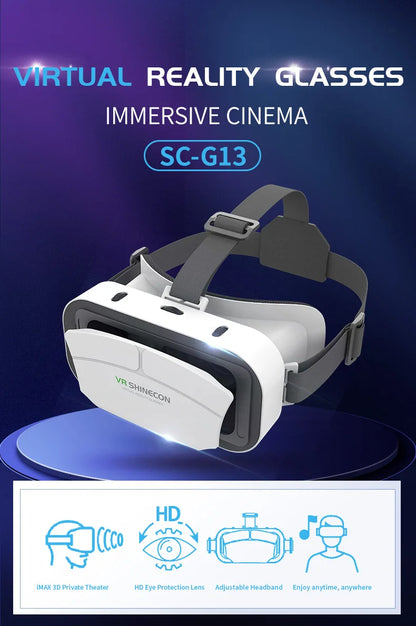 Shinecon 3D VR Glasses Virtual Reality Viar Goggles Headset Devices Smart Helmet Lenses For Cell Phone Mobile Smartphones Viewer