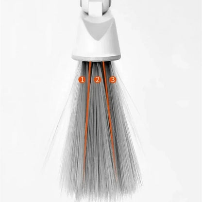 2PCS/Set Foldable Broom And Scoop Set Upright Dust Pan And Brush Set 180 Degree Rotation Dustless Floor Soft Brush Home