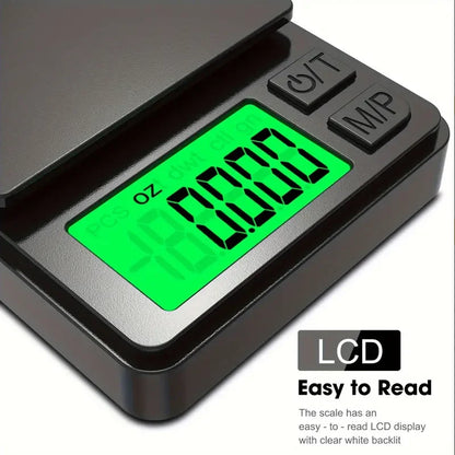 Precision Pocket Scale 1000g X 0.1g - Digital Gram Food Jewelry Ounces/Grains Scale with Backlit LCD - Mini Scale for Travel