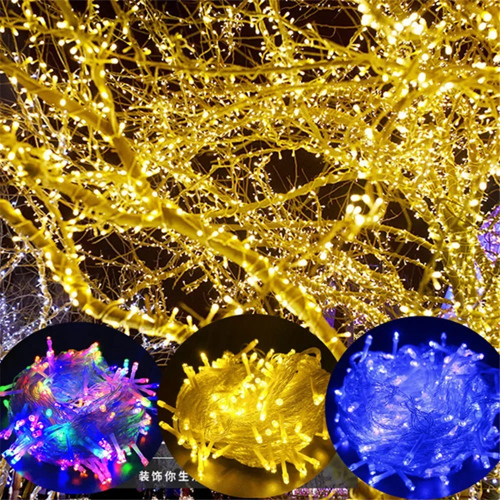 Christmas Decoration Led Christmas Lights Outdoor 20M 10M Led String Lights Decoration for Party Holiday Wedding Garland