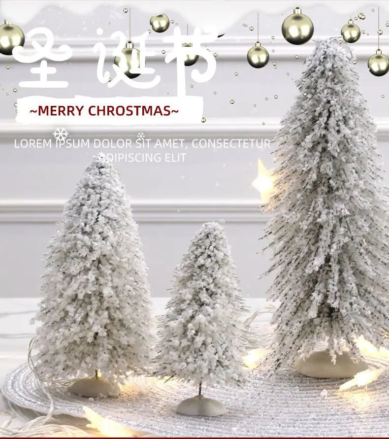 new Mini encryption Snow Fir Small Christmas Tree Christmas Decorations For New Year Xmas Party Home Table Ornaments Gifts