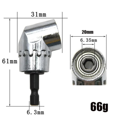 105 Degree Angle Screwdriver Set Holder Adapter Adjustable Bits Nozzles Angle Screw Driver Tool 1/4" Inch Magnetic Angle Driver