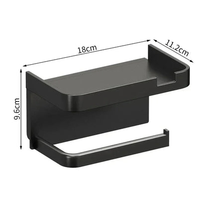 2024 New Plastic Steel Toilet Paper Holder Bathroom Wall Mount WC Paper Phone Holder Shelf Towel Roll shelf Accessories