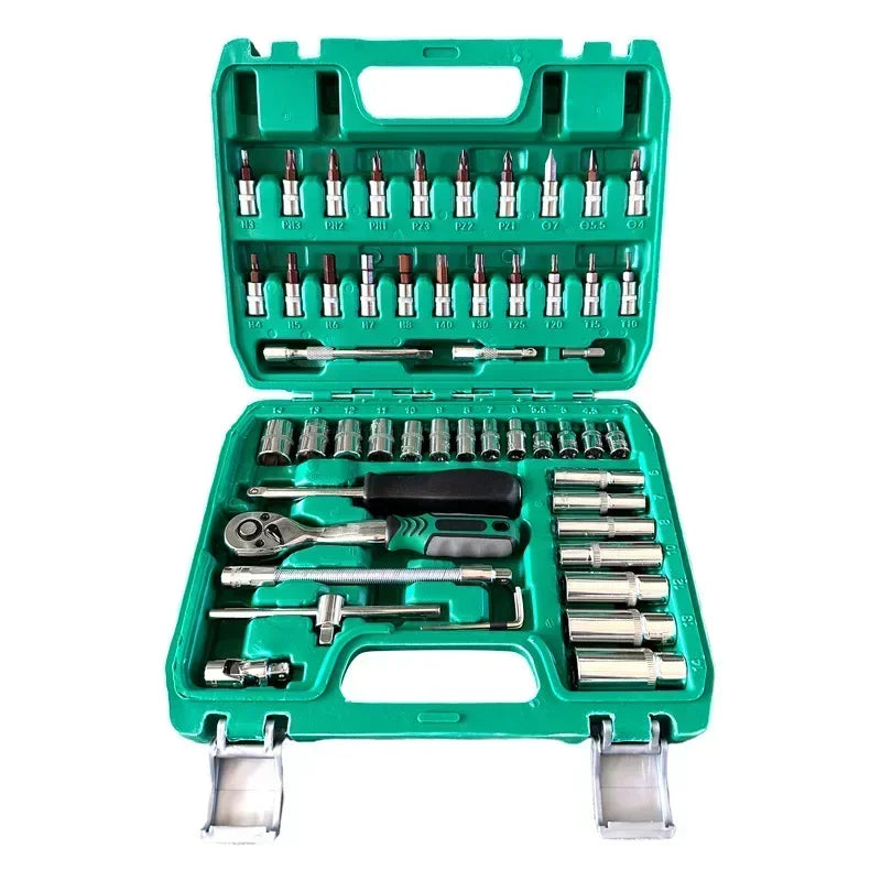 Complete set of hardware kit for automotive mechanical maintenance, vehicle mounted socket wrench toolbox, and combination parts